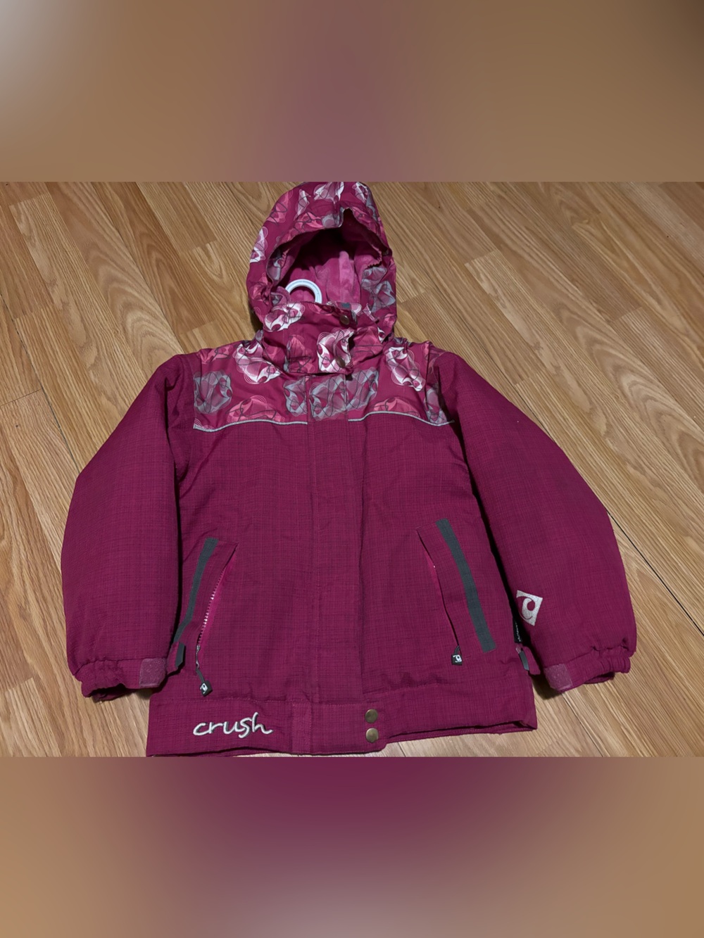 Girls size 7 pink winter coat